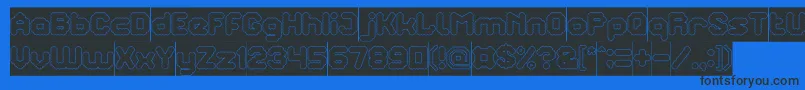 TheBrainInverse Font – Black Fonts on Blue Background