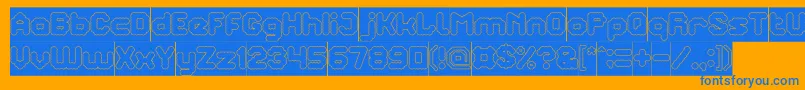 TheBrainInverse Font – Blue Fonts on Orange Background