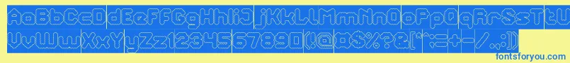 TheBrainInverse Font – Blue Fonts on Yellow Background