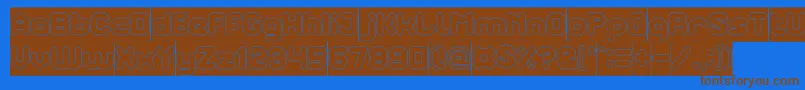 TheBrainInverse Font – Brown Fonts on Blue Background