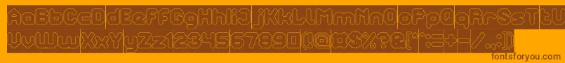 TheBrainInverse Font – Brown Fonts on Orange Background