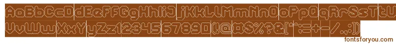 TheBrainInverse Font – Brown Fonts on White Background