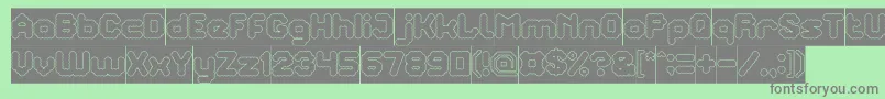 TheBrainInverse Font – Gray Fonts on Green Background