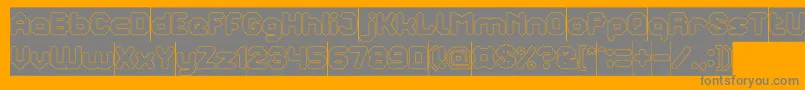 TheBrainInverse Font – Gray Fonts on Orange Background