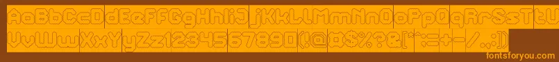 TheBrainInverse Font – Orange Fonts on Brown Background