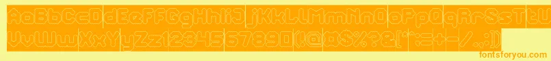 TheBrainInverse Font – Orange Fonts on Yellow Background