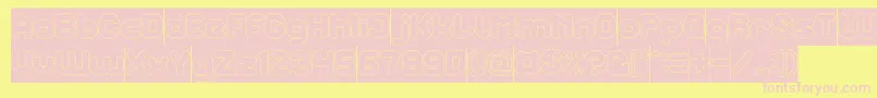 TheBrainInverse Font – Pink Fonts on Yellow Background