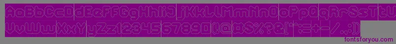 TheBrainInverse Font – Purple Fonts on Gray Background