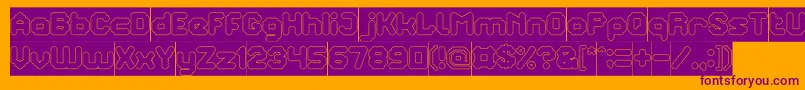 TheBrainInverse Font – Purple Fonts on Orange Background