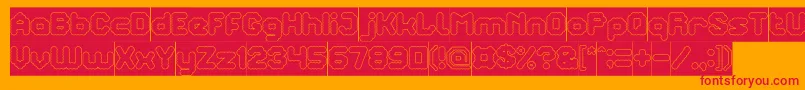 TheBrainInverse Font – Red Fonts on Orange Background