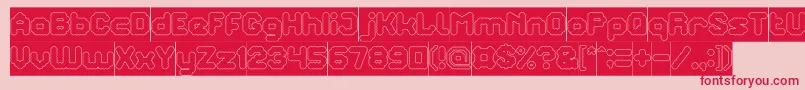 TheBrainInverse Font – Red Fonts on Pink Background