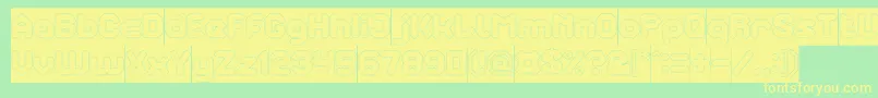 TheBrainInverse Font – Yellow Fonts on Green Background