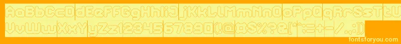 TheBrainInverse Font – Yellow Fonts on Orange Background