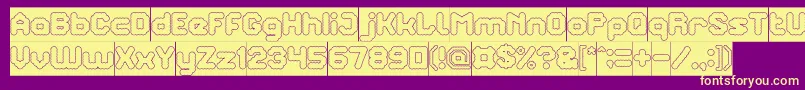 TheBrainInverse Font – Yellow Fonts on Purple Background