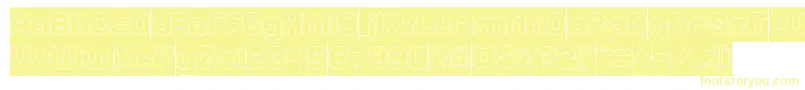 TheBrainInverse Font – Yellow Fonts on White Background