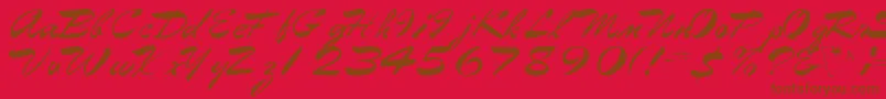 Eggshell61RegularTtcon Font – Brown Fonts on Red Background