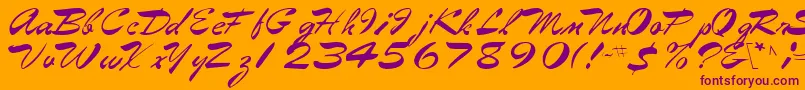 Eggshell61RegularTtcon Font – Purple Fonts on Orange Background