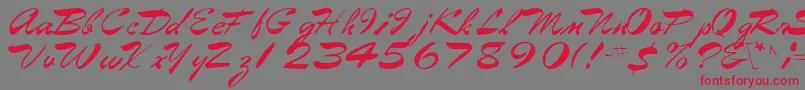Eggshell61RegularTtcon-Schriftart – Rote Schriften auf grauem Hintergrund