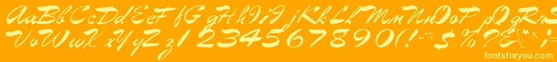 Eggshell61RegularTtcon Font – Yellow Fonts on Orange Background