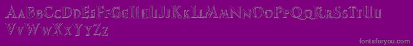 AugustusBeveled Font – Gray Fonts on Purple Background