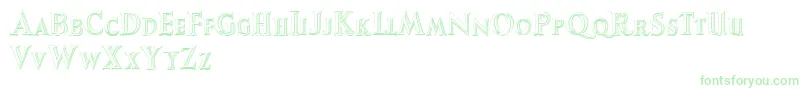AugustusBeveled Font – Green Fonts on White Background