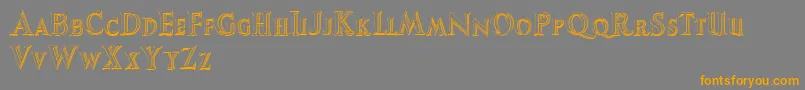 AugustusBeveled Font – Orange Fonts on Gray Background