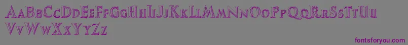 AugustusBeveled Font – Purple Fonts on Gray Background