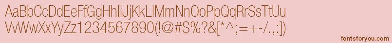 Heaveneticacond3Thinsh Font – Brown Fonts on Pink Background