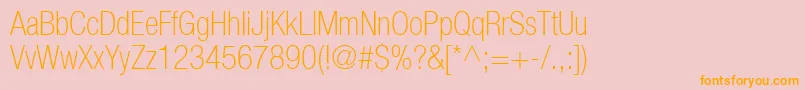 Heaveneticacond3Thinsh Font – Orange Fonts on Pink Background