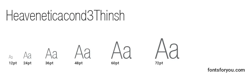Heaveneticacond3Thinsh Font Sizes