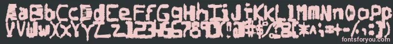 Degradedchipcreep Font – Pink Fonts on Black Background