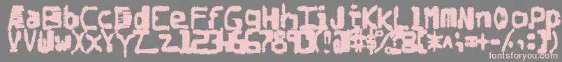 Degradedchipcreep Font – Pink Fonts on Gray Background