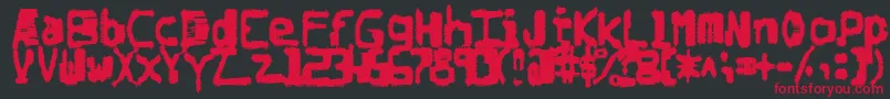 Degradedchipcreep Font – Red Fonts on Black Background