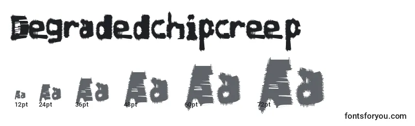 Размеры шрифта Degradedchipcreep