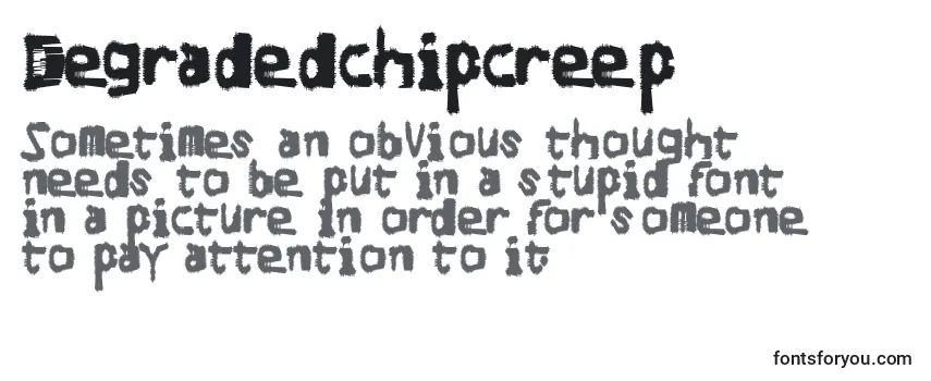 Обзор шрифта Degradedchipcreep