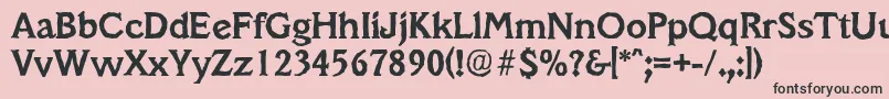 VeracruzantiqueBold Font – Black Fonts on Pink Background