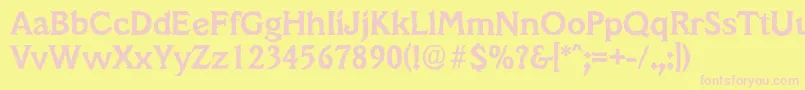 VeracruzantiqueBold Font – Pink Fonts on Yellow Background