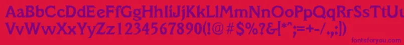 Шрифт VeracruzantiqueBold – фиолетовые шрифты на красном фоне