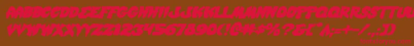 Mysticsinglerei Font – Red Fonts on Brown Background
