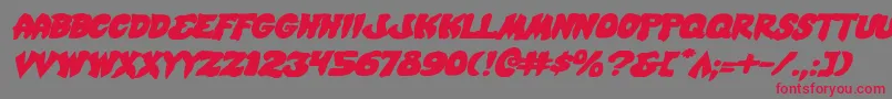 Mysticsinglerei Font – Red Fonts on Gray Background