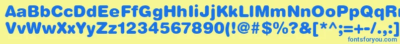 ContextRoundedBlackSsiBlack Font – Blue Fonts on Yellow Background