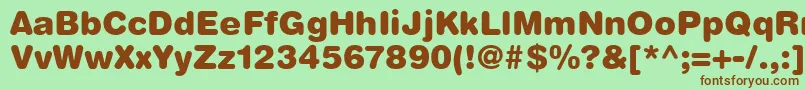 ContextRoundedBlackSsiBlack Font – Brown Fonts on Green Background