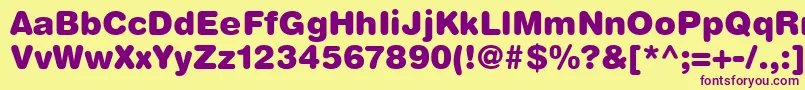 ContextRoundedBlackSsiBlack Font – Purple Fonts on Yellow Background