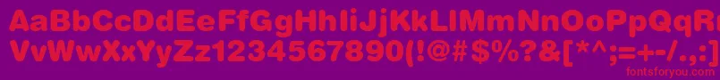 フォントContextRoundedBlackSsiBlack – 紫の背景に赤い文字