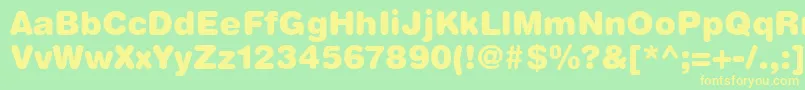 ContextRoundedBlackSsiBlack Font – Yellow Fonts on Green Background