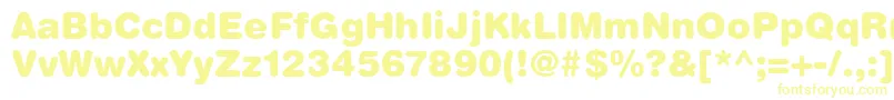 ContextRoundedBlackSsiBlack Font – Yellow Fonts on White Background