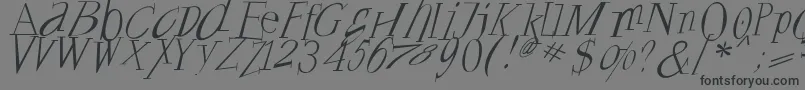 フォントFrancofortepunk – 黒い文字の灰色の背景