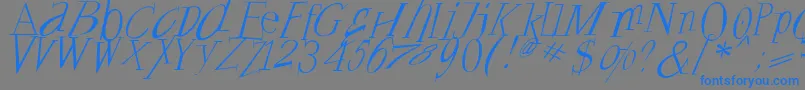 Francofortepunk Font – Blue Fonts on Gray Background