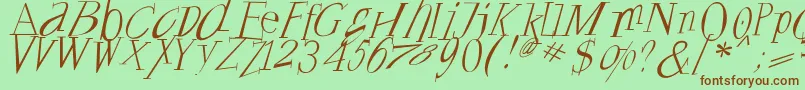 Francofortepunk Font – Brown Fonts on Green Background