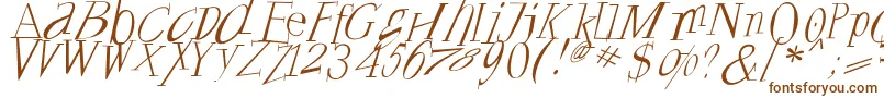 Francofortepunk-fontti – ruskeat fontit valkoisella taustalla